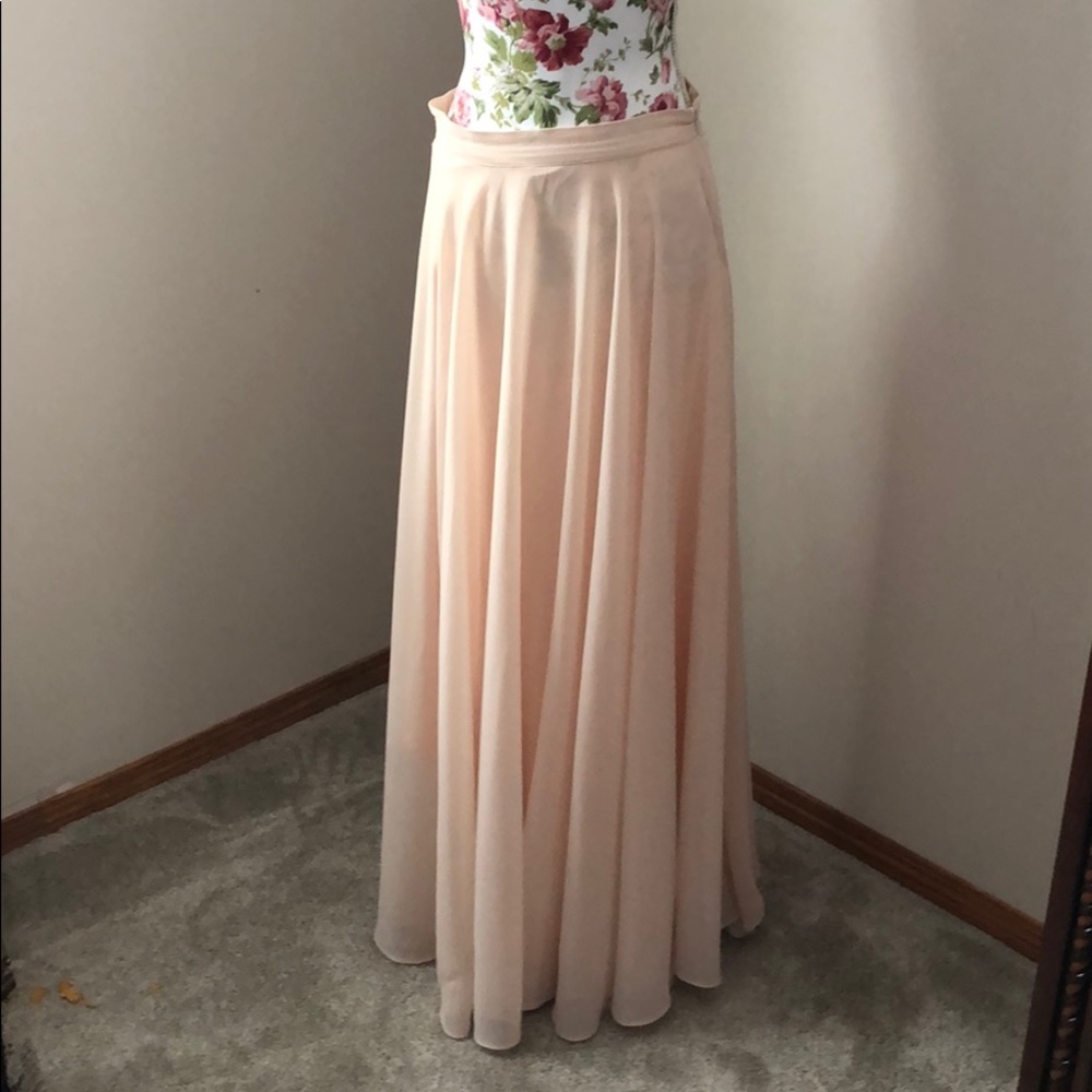Chiffon Maxi Skirt in Blush